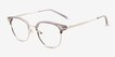 Hollander Gray Silver AcetateEyeglass Frames from EyeBuyDirect, Angle View
