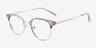 Hollander Gray Silver AcetateEyeglass Frames from EyeBuyDirect, Angle View