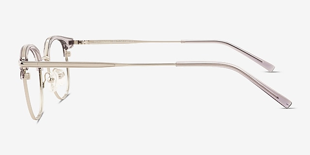 Hollander Gray Silver AcetateEyeglass Frames from EyeBuyDirect, Side View