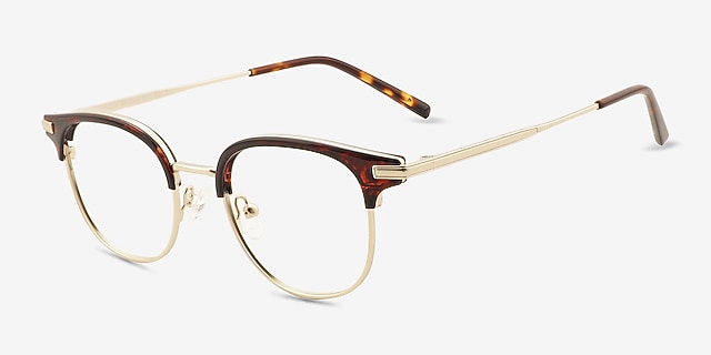 Hollander Gold Tortoise AcetateEyeglass Frames from EyeBuyDirect, Angle View