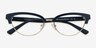 Delacroix Navy Silver Acetate-metalEyeglass Frames from EyeBuyDirect, Closed View