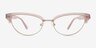 Delacroix Pink Silver Acetate, MetalMontures de lunettes de vue d'EyeBuyDirect, Vue de Face
