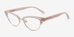 Delacroix Pink Silver Acetate, MetalEyeglass Frames from EyeBuyDirect, Angle View