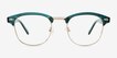 Coexist Teal Silver Plastic, MetalEyeglass Frames from EyeBuyDirect, Front View