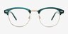 Coexist Teal Silver Plastic, MetalEyeglass Frames from EyeBuyDirect, Front View