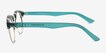 Coexist Teal Silver Plastic, MetalEyeglass Frames from EyeBuyDirect, Side View