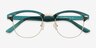 Coexist Teal Silver Plastic, MetalEyeglass Frames from EyeBuyDirect, Closed View