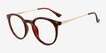 Grin Tortoise Plastic, MetalEyeglass Frames from EyeBuyDirect, Angle View