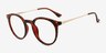 Grin Tortoise Plastic, MetalEyeglass Frames from EyeBuyDirect, Angle View