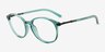 Lindsey Teal Plastic, MetalEyeglass Frames from EyeBuyDirect, Angle View