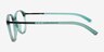 Lindsey Teal Plastic, MetalEyeglass Frames from EyeBuyDirect, Side View