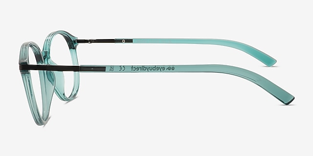 Lindsey Teal Plastic, MetalEyeglass Frames from EyeBuyDirect, Side View