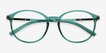 Lindsey Teal Plastic, MetalEyeglass Frames from EyeBuyDirect, Closed View