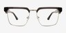 Thatcher Gray Silver AcetateEyeglass Frames from EyeBuyDirect, Front View
