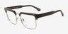 Thatcher Gray Silver AcetateEyeglass Frames from EyeBuyDirect, Angle View