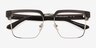 Thatcher Gray Silver AcetateEyeglass Frames from EyeBuyDirect, Closed View