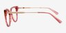Tinsley Striped Coral MétalMontures de lunettes de vue d'EyeBuyDirect, Vue de Côté