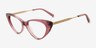 Taran Purple MetalEyeglass Frames from EyeBuyDirect, Angle View