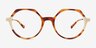 Wellington Tortoise White AcetateEyeglass Frames from EyeBuyDirect, Front View