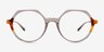Wellington Gray Tortoise AcetateEyeglass Frames from EyeBuyDirect, Front View