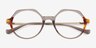 Wellington Gray Tortoise AcetateEyeglass Frames from EyeBuyDirect, Closed View