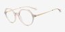 Wellington Gray Blue AcetateEyeglass Frames from EyeBuyDirect, Angle View