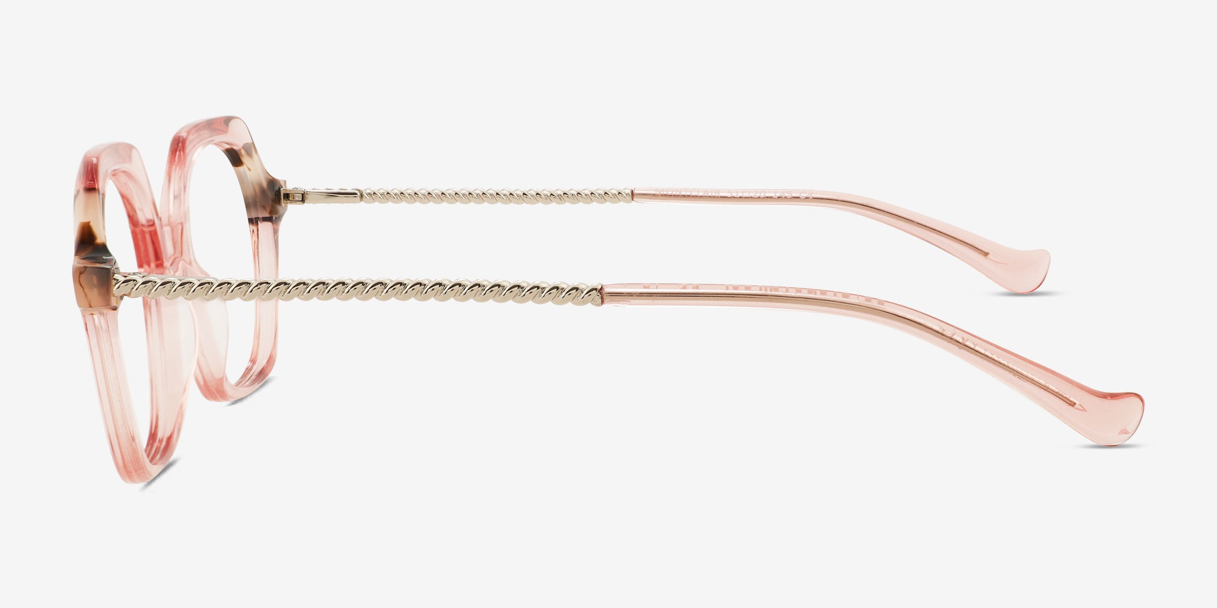 Montclair Geometric Pink Ivory Tortoise Glasses for Women