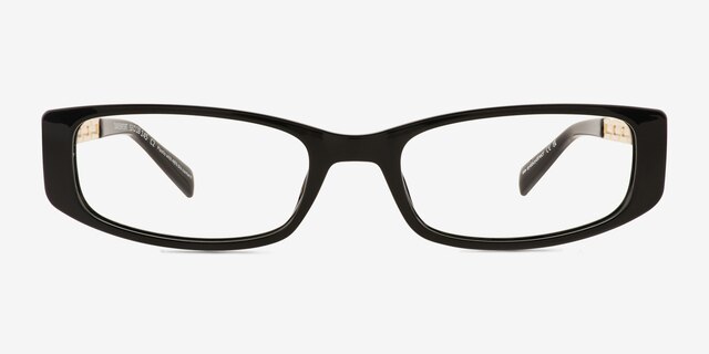 Davenport Black MetalEyeglass Frames from EyeBuyDirect, Front View