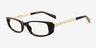 Davenport Black MetalEyeglass Frames from EyeBuyDirect, Angle View