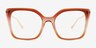Vanderbuilt Gradient Brown AcetateEyeglass Frames from EyeBuyDirect, Front View