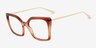 Vanderbuilt Gradient Brown AcetateEyeglass Frames from EyeBuyDirect, Angle View