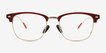 Charge Red Silver AcetateEyeglass Frames from EyeBuyDirect, Front View