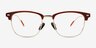 Charge Red Silver AcetateEyeglass Frames from EyeBuyDirect, Front View