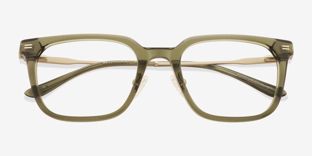 Illuma Green MetalEyeglass Frames from EyeBuyDirect, Closed View