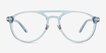 Aston Blue MetalEyeglass Frames from EyeBuyDirect, Front View