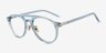 Aston Blue MetalEyeglass Frames from EyeBuyDirect, Angle View