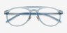 Aston Blue MetalEyeglass Frames from EyeBuyDirect, Closed View