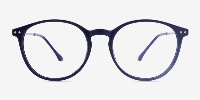 Amity Blue MetalEyeglass Frames from EyeBuyDirect, Front View