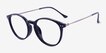 Amity Blue MetalEyeglass Frames from EyeBuyDirect, Angle View