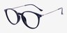 Amity Blue MetalEyeglass Frames from EyeBuyDirect, Angle View