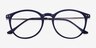 Amity Blue MetalEyeglass Frames from EyeBuyDirect, Closed View