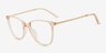 Study Pink MetalEyeglass Frames from EyeBuyDirect, Angle View