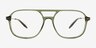 Vandermeer Green MetalEyeglass Frames from EyeBuyDirect, Front View