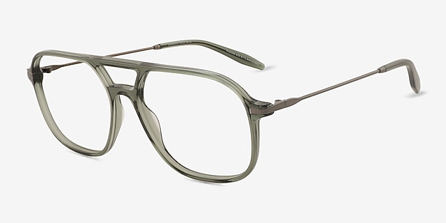 Vandermeer Green MetalEyeglass Frames from EyeBuyDirect, Angle View
