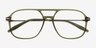 Vandermeer Green MetalEyeglass Frames from EyeBuyDirect, Closed View