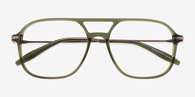 Vandermeer Green MetalEyeglass Frames from EyeBuyDirect, Closed View
