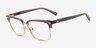 Fenwick Blue MetalEyeglass Frames from EyeBuyDirect, Angle View