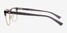 Fenwick Blue MetalEyeglass Frames from EyeBuyDirect, Side View