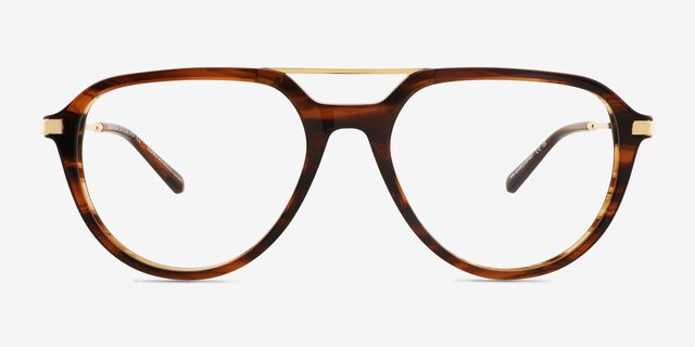 Grafton Brown MetalEyeglass Frames from EyeBuyDirect, Front View