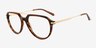 Grafton Brown MetalEyeglass Frames from EyeBuyDirect, Angle View
